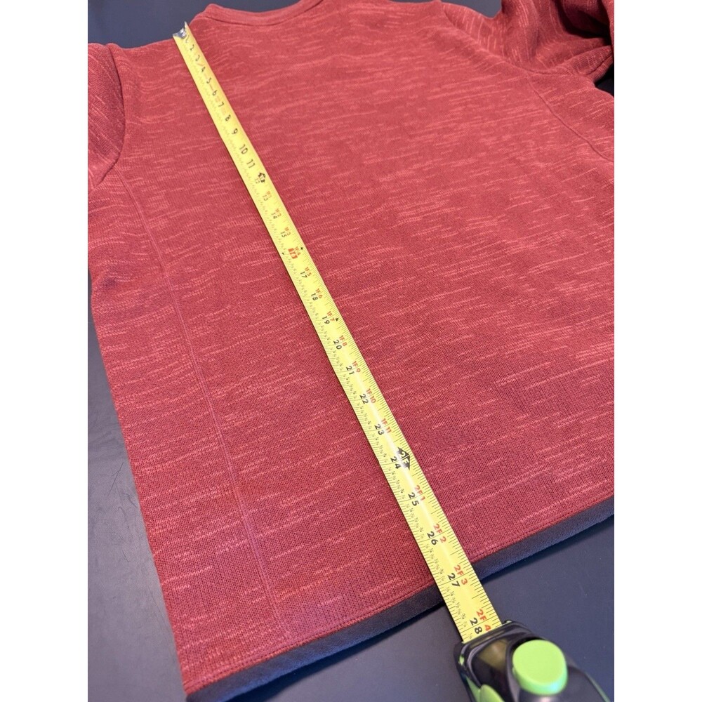 UNTUCKit Kezoh Fleece Jacket Mens Large Heathered Red Full Zip Mock Neck - Picture 8 of 10